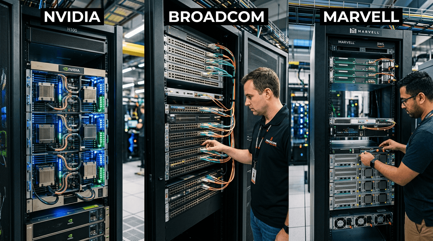 엔비디아·브로드컴·마벨 비교, AI 수혜가 한 종목에서 공급망 전체로 퍼지는지 갈리는 이유