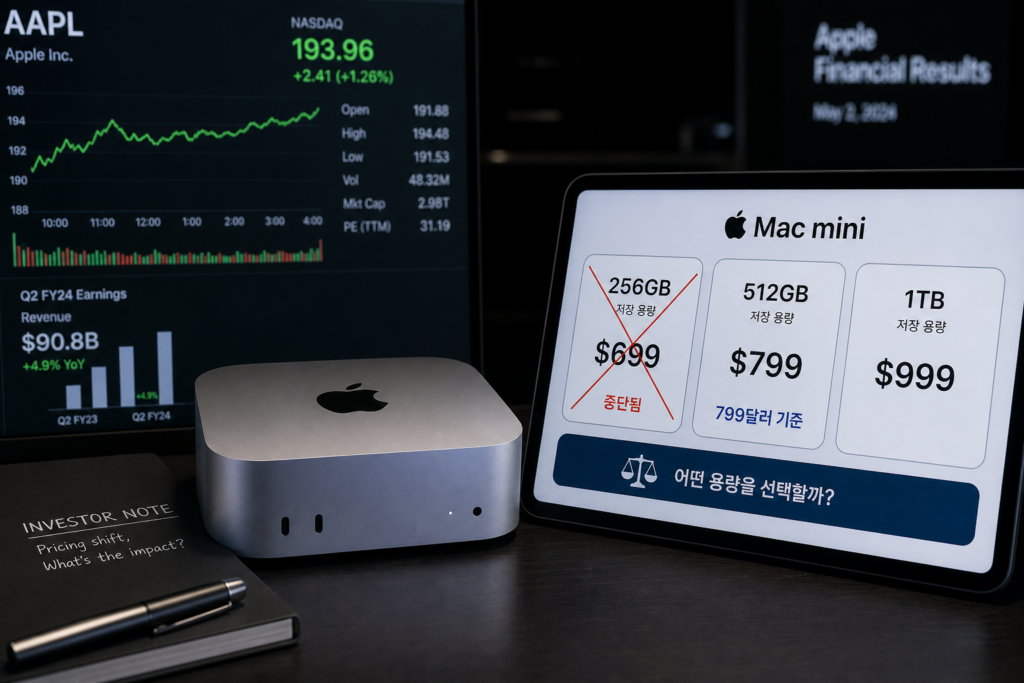 Apple Stops Selling Mac Mini With 256GB of Storage, Starting Price Rises to $799: 실제 변화와 판단 기준