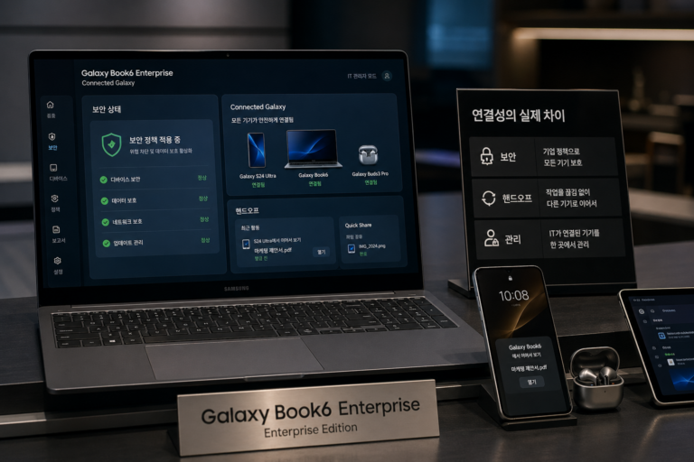 Galaxy Book6 Enterprise Edition Extends Connected Galaxy: 실제 변화와 판단 기준