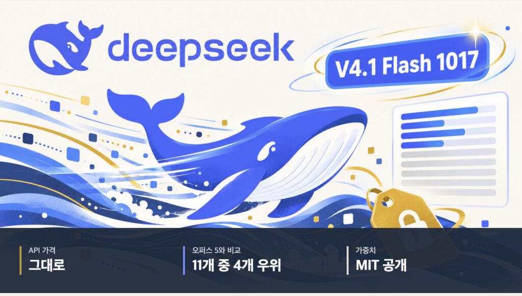 딥시크 V4.1 플래시, 가격 그대로 성능만 올렸다…“오퍼스 5 압승”은 아니다
