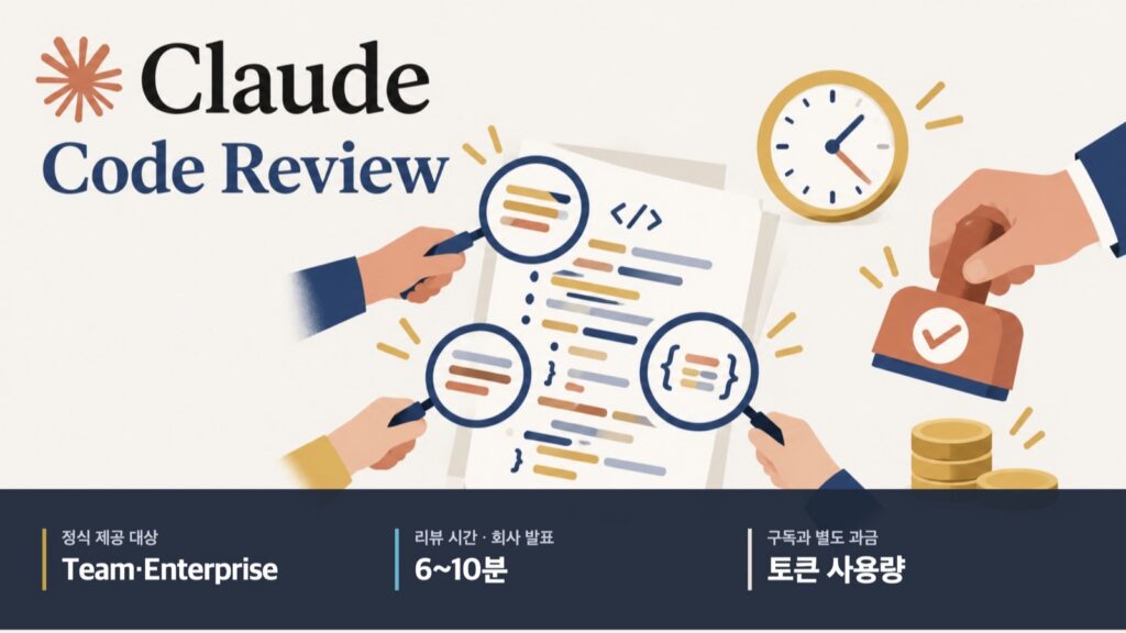 클로드 코드 리뷰 정식 제공…요금 별도, 병합 승인은 사람이