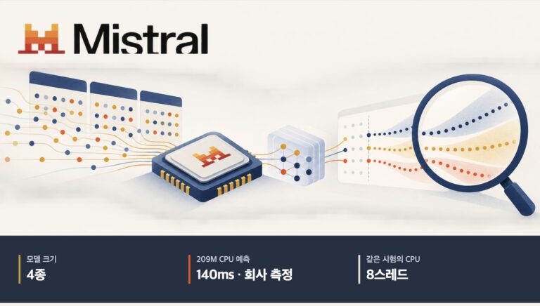 미스트랄 타임스트럴, CPU 140ms 예측…시험 조건부터 봐야