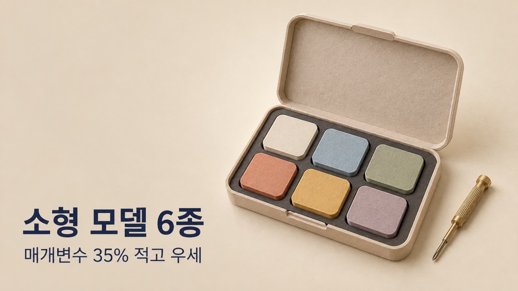 리퀴드 AI LFM3 소형 모델 6종을 상징하는 작은 케이스 속 타일 여섯 개와 드라이버